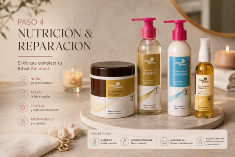 Kit de Nutrición y Reparación Capilar Amariont | Paso 4 del Ritual