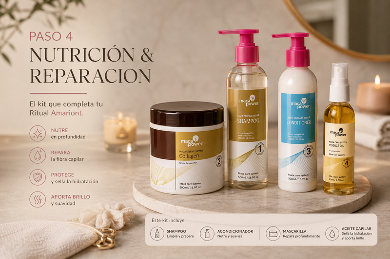 Kit de Nutrición y Reparación Capilar Amariont | Paso 4 del Ritual