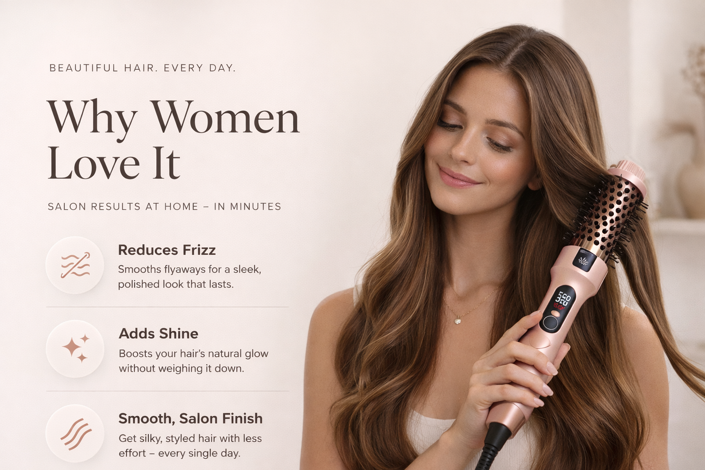 Smooth, Frizz-Free Hair in 10 Minutes